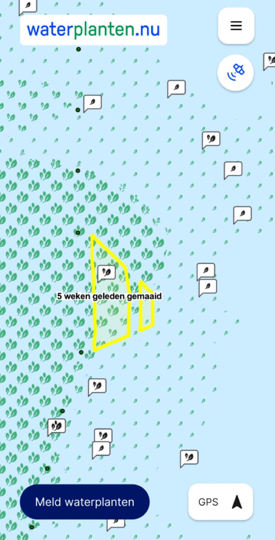 Recreatie-app: plantenkaart met meldknop